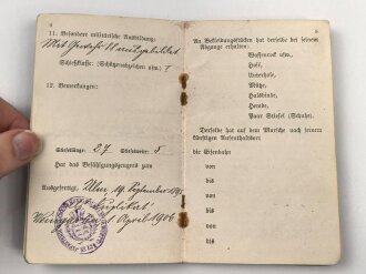 1. Weltkrieg Württemberg, Konvolut Ausweise und Verleihungsurkunden eines Angehörigen im Infanterie Regiment 124.