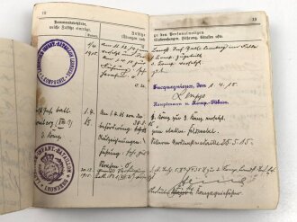 1. Weltkrieg Württemberg, Konvolut Ausweise und Verleihungsurkunden eines Angehörigen im Infanterie Regiment 124.