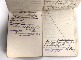 1. Weltkrieg Württemberg, Konvolut Ausweise und Verleihungsurkunden eines Angehörigen im Infanterie Regiment 124.