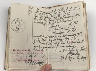 1. Weltkrieg Württemberg, Konvolut Ausweise und Verleihungsurkunden eines Angehörigen im Infanterie Regiment 124.