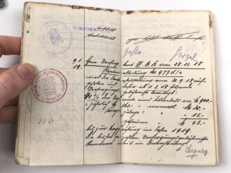 1. Weltkrieg Württemberg, Konvolut Ausweise und Verleihungsurkunden eines Angehörigen im Infanterie Regiment 124.