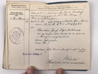 1. Weltkrieg Württemberg, Konvolut Ausweise und Verleihungsurkunden eines Angehörigen im Infanterie Regiment 124.