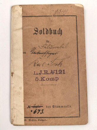 1. Weltkrieg Württemberg, Konvolut Ausweise und Verleihungsurkunden eines Angehörigen im Infanterie Regiment 124.