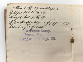 1. Weltkrieg Württemberg, Konvolut Ausweise und Verleihungsurkunden eines Angehörigen im Infanterie Regiment 124.