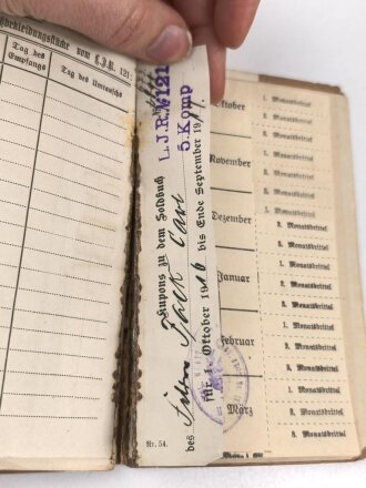 1. Weltkrieg Württemberg, Konvolut Ausweise und Verleihungsurkunden eines Angehörigen im Infanterie Regiment 124.