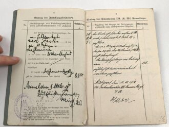 1. Weltkrieg Württemberg, Konvolut Ausweise und Verleihungsurkunden eines Angehörigen im Infanterie Regiment 124.