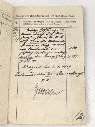 1. Weltkrieg Württemberg, Konvolut Ausweise und Verleihungsurkunden eines Angehörigen im Infanterie Regiment 124.