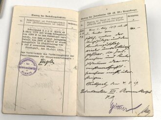 1. Weltkrieg Württemberg, Konvolut Ausweise und Verleihungsurkunden eines Angehörigen im Infanterie Regiment 124.