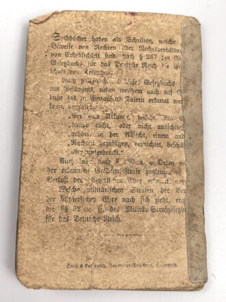 Preußen, Militärpaß und Soldbuch eines Angehörigen im Infanterie Regiment 64. Während des Krieges Feld Artillerie Regiment 54