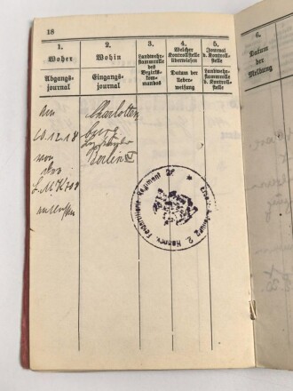 Preußen, Militärpaß und Soldbuch eines Angehörigen im Infanterie Regiment 64. Während des Krieges Feld Artillerie Regiment 54