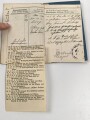 Preußen, Militärpaß und Soldbuch eines Angehörigen im Infanterie Regiment 64. Während des Krieges Feld Artillerie Regiment 54