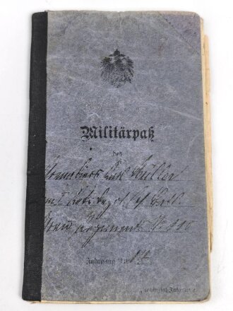 Baden, Militärpaß eines Angehörigen im Grenadier Regiment 110. UK Stellung für BASF Ludwigshafen,