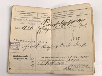 Baden, Militärpaß eines Angehörigen im Grenadier Regiment 110. UK Stellung für BASF Ludwigshafen,