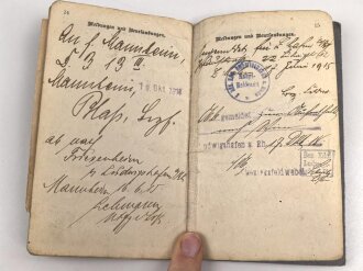 Baden, Militärpaß eines Angehörigen im Grenadier Regiment 110. UK Stellung für BASF Ludwigshafen,