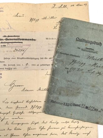 1.Weltkrieg , zwei Verleihungsurkunden eines...