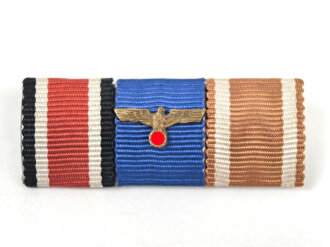 Bandspange Eisernes Kreuz 2.Klasse 1939 / Dienstauszeichnung Heer / Schutzwall Ehrenzeichen, 45mm
