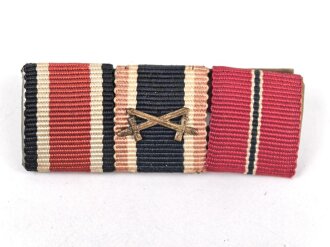 Bandspange Eisernes Kreuz 2.Klasse 1939 / Kriegsverdienstkreuz 2. Klasse mit Schwertern / Medaille Winterschlacht im Osten, 47mm