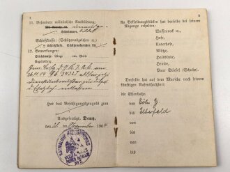 Preussen, Militärpaß , Zweitschrift, Landsturmschein und Fühungszeugnis eines Angehörigen im Pionier Btl. Nr. 7. Im 1. Weltkrieg Einsatz in Dünaburg