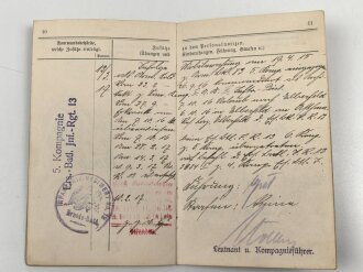 Preussen, Militärpaß , Zweitschrift, Landsturmschein und Fühungszeugnis eines Angehörigen im Pionier Btl. Nr. 7. Im 1. Weltkrieg Einsatz in Dünaburg