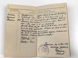 Preussen, Militärpaß , Zweitschrift, Landsturmschein und Fühungszeugnis eines Angehörigen im Pionier Btl. Nr. 7. Im 1. Weltkrieg Einsatz in Dünaburg