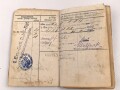 1. Weltkrieg, Militärpaß eines Angehörigen im Infanterie Regiment 12, Frankreichfeldzug