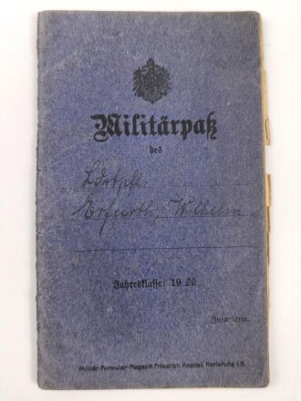 Baden, Militärpaß eines Angehörigen im...
