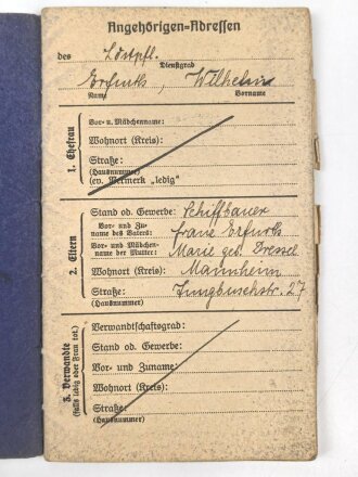 Baden, Militärpaß eines Angehörigen im...