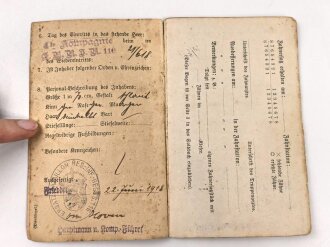 Hessen, Soldbuch eines Angehörigen im Res. Inf. Rgt. 116