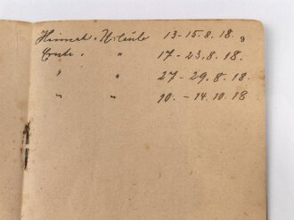 Hessen, Soldbuch eines Angehörigen im Res. Inf. Rgt. 116