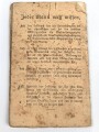 Hessen, Soldbuch eines Angehörigen im Res. Inf. Rgt. 116