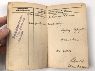 Bayern, Militärpaß eines Angehörigen im 2. bayr. Fußartillerie Regiment.