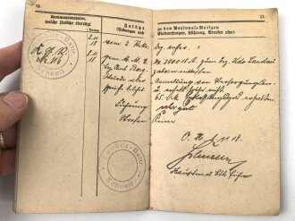 Bayern, Militärpaß eines Angehörigen im 2. bayr. Fußartillerie Regiment.