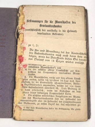 Preussen, Militärpaß . Viele Einträge,...