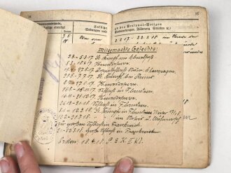 Bayern, Militärpaß eines Angehörigen im 19. Infanterie Regiment. Frankreichfeldzug, Eisernes Kreuz 2. Klasse