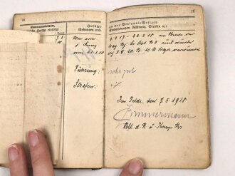 Bayern, Militärpaß eines Angehörigen im 19. Infanterie Regiment. Frankreichfeldzug, Eisernes Kreuz 2. Klasse