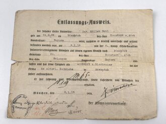 Bayern, Militärpaß eines Angehörigen im 19. Infanterie Regiment. Frankreichfeldzug, Eisernes Kreuz 2. Klasse