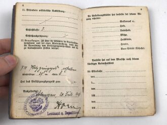 Bayern, Militärpaß eines Angehörigen im 19. Infanterie Regiment. Frankreichfeldzug, Eisernes Kreuz 2. Klasse