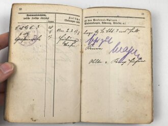 Bayern, Militärpaß eines Angehörigen im 19. Infanterie Regiment. Frankreichfeldzug, Eisernes Kreuz 2. Klasse