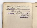 Bayern, Militärpaß eines Angehörigen im 19. Infanterie Regiment. Frankreichfeldzug, Eisernes Kreuz 2. Klasse