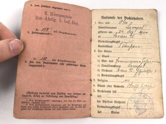 Preußen, Soldbuch eines Angehörigen der 5....