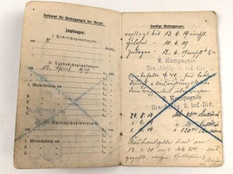 Preußen, Soldbuch eines Angehörigen der 5. Infanterie Division.