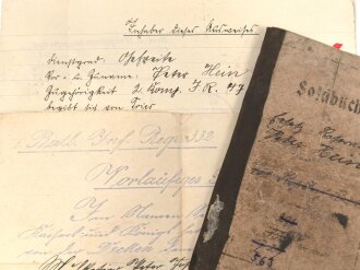 Preußen,  Soldbuch eines Infanteristen. Stark...