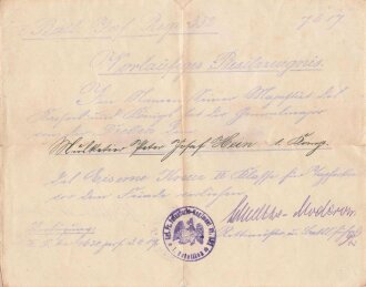 Preußen,  Soldbuch eines Infanteristen. Stark...