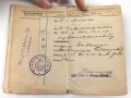 Württemberg, Militärpaß eines Angehörigen im Infanterie Regiment 126.