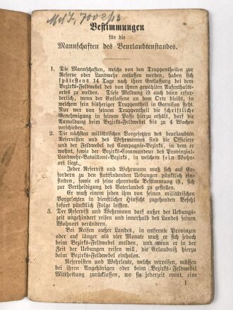 Hessen, Militärpaß eines Feldzugteilnehmers...