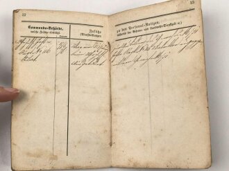 Hessen, Militärpaß eines Feldzugteilnehmers 1870/71.