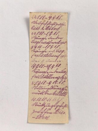 Württemberg, Militärpaß Zweitschrift eines Angehörigen im 4. württembergischen Feldartillerie Regiment No. 65. Teilnahme am Frankreichfeldzug