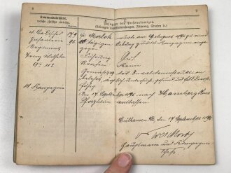 Baden, Militärpaß eines Angehörigen im Infanterie Regiment 142 Mühlhausen / Elsaß. 1896 entlassen