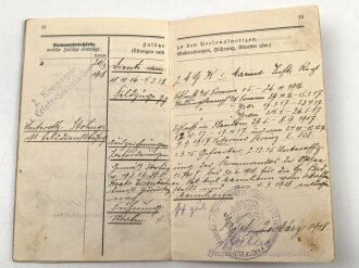 Kaiserliche Marine, Militärpaß eines badischen Freiwilligen aus Schwetzingen