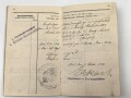 Kaiserliche Marine, Militärpaß eines badischen Freiwilligen aus Schwetzingen